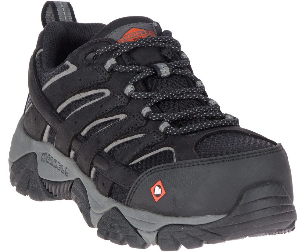 Merrell Hiking Shoes Black - Moab Vertex Vent Comp Toe Work - Womens 80ZDQOJTP